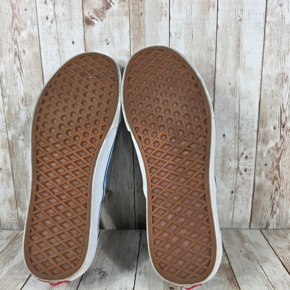 Vans Slip On Canvas Shoes Blue Womens Size 8.5 Casual Sneakers - Picture 7 of 8